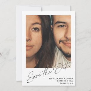 Save The Date Script moderne minimaliste photo personnalisée