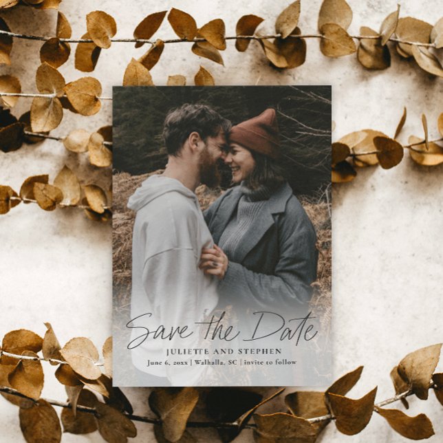 Save The Date Script moderne Photo Mariage simple (Créateur téléchargé)