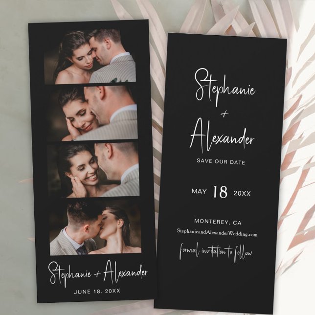 Save The Date Script Photo Booth Signet Wedding Enregistrer la d (Créateur téléchargé)