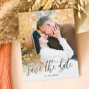 Save The Date Script Photo moderne Enregistrer la date Invitatio