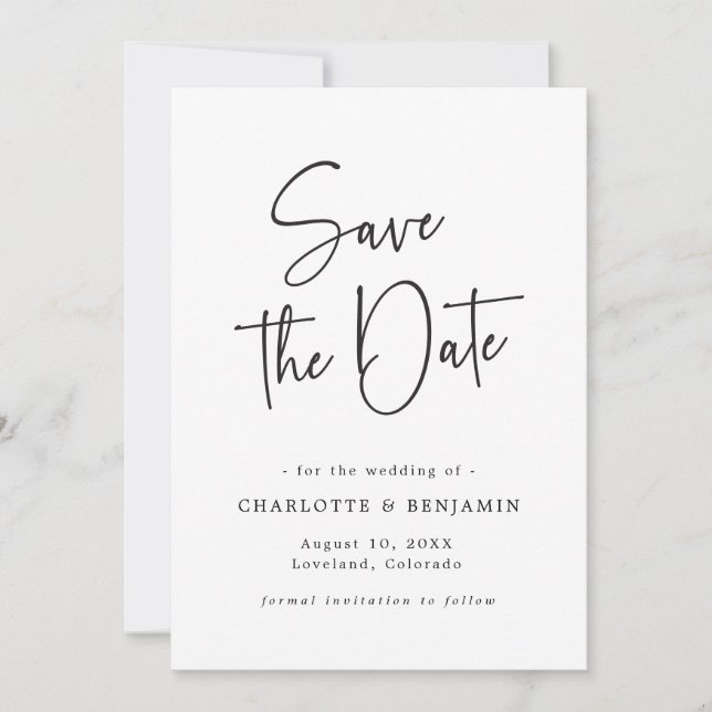 Save The Date Script simple Enregistrer la date (Devant)