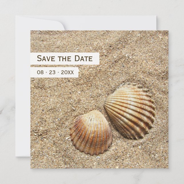 Save The Date Sea Shells - Enregistrer l'annonce de la date (Devant)