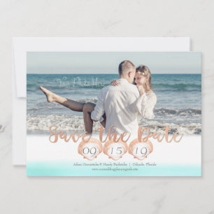 Save The Date Seashell Beach Enregistrer la date
