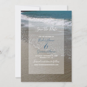 Save The Date Seaside Beach & Sand Wedding Enregistrer La Date