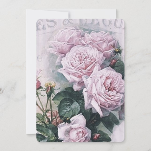 Save The Date shabby chic, découpage, victorien, français chic,  (Devant)