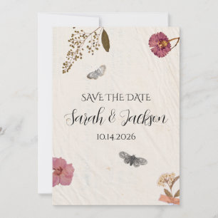 Save The Date Shabby Chic Mariage Pressé Fleurs