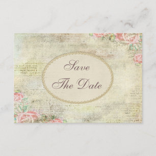 Save The Date Shabby Chic Rose Baby shower Enregistrer la date
