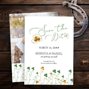 Save The Date Shamrock Fleur sauvage Mariage Photo
