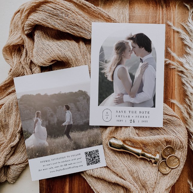Save The Date SHYLAH Classic Neutral Elegant Boho Mariage unique (SHYLAH Classic Neutral Elegant Boho Unique Wedding Save The Date)