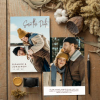 Signature Brown Script Photo Enregistrer la date