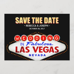 Save The Date Signe Las Vegas Neon - Enregistrer le Mariage de d
