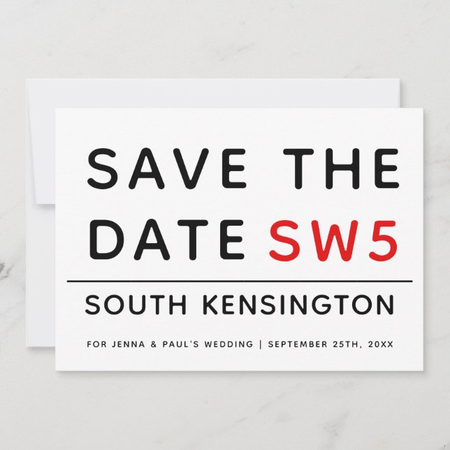 SAVE THE DATE SIGNE LONDRES | ENREGISTRER LA DATE (Devant)