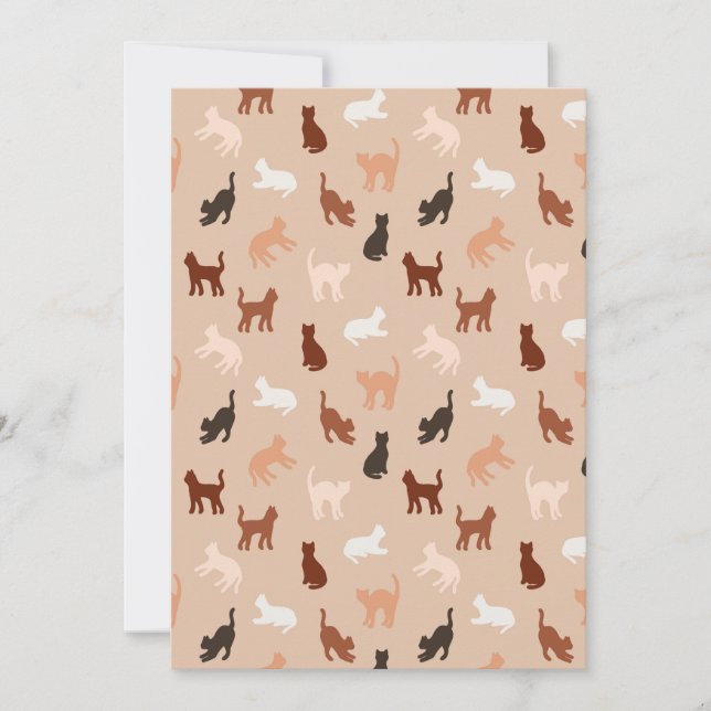 Save The Date Silhouette de chat (Devant)