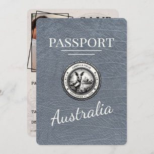 Save The Date Silver Australia Passport Enregistrer La Date