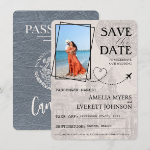 Save The Date Silver Cancun Passport Enregistrer La Date