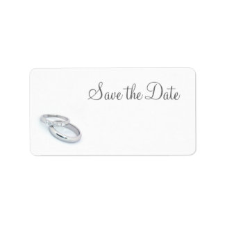 Save the Date/Silver Wedding Bands Label