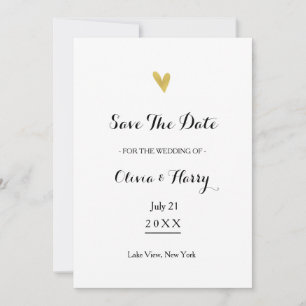 Save The Date Simple Annonce Élégante de Sauvegarder la Date B