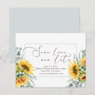 Save The Date Simple Aquarelle Tournesol Même Amour Nouvelle Dat