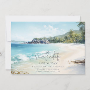 Save The Date Simple Beach Wedding Photo Enregistrer la date