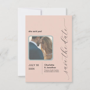 Save The Date Simple Blush Sage Modern Enregistrer la date