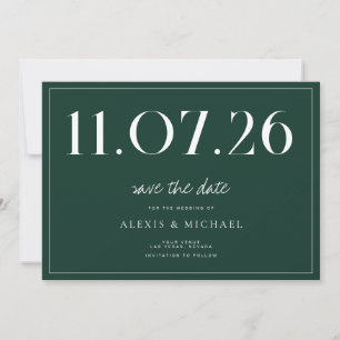 Save The Date Simple Chic Mariage Non Photo Enregistrer La Date