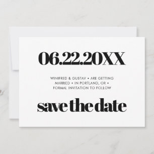 Save The Date Simple, élégant et chic Enregistrer la date