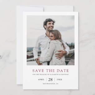 Save The Date Simple Élégant Moderne Mariage Multi Photo