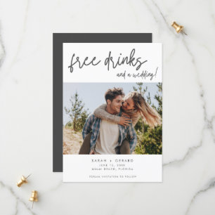 Save The Date Simple Elegant Moderne Photo Drôle Mariage