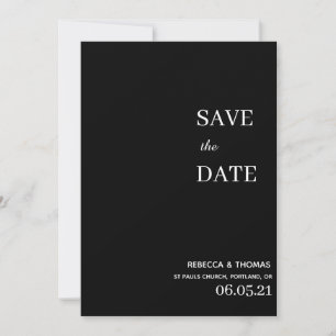 Save The Date simple élégant non photo enregistrer la date