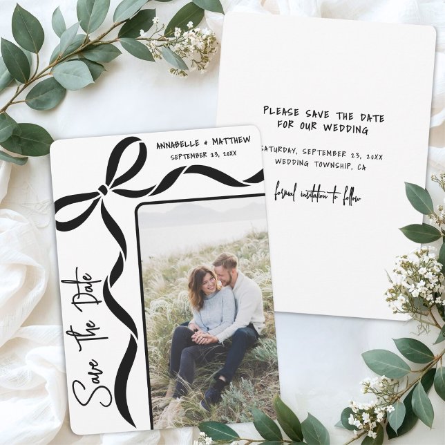 Save The Date Simple Elegant Photo Wedding (Simple Elegant Photo Wedding Save the Date)