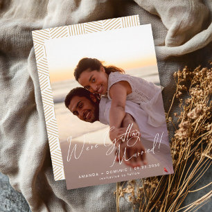Save The Date Simple Élégant Script Nous nous marions Photo