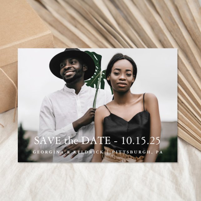 Save The Date Simple Elegant Un Mariage Photo (Créateur téléchargé)