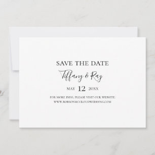 Save The Date Simple élégante horizontale Enregistrer la date