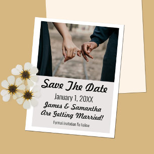 Save The Date Simple Elégante photo moderne en couple