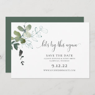 Save The Date Simple Green Change the Date Mariage Save The D