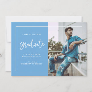Save The Date Simple Handwritten Script Graduation Announcement
