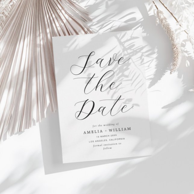 Save The Date simple lettrage mariage Enregistrer la date (Créateur téléchargé)