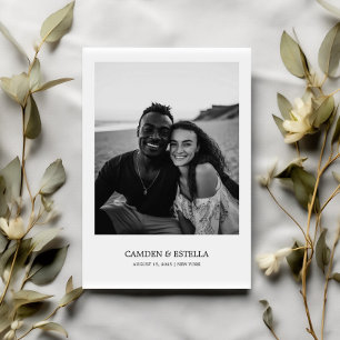 Save The Date Simple mariage élégant Enregistrer la date avec ph