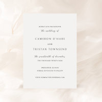 Simple Mariage noir et blanc propre