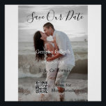 Save the date simple minimal QR scan code details  Poster<br><div class="desc">Design</div>