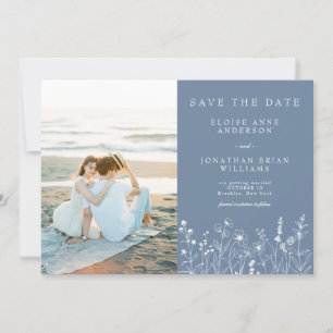 Save The Date Simple minimaliste Fleur sauvage de la fenêtre pho