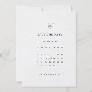 Save The Date Simple minimaliste moderne Eucalyptus Olive Mariag