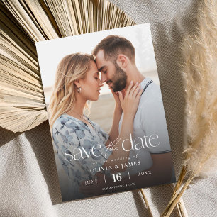 Save The Date Simple Modern 2 photo mariage Enregistrer la date