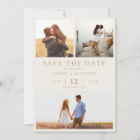 Simple moderne Elegant 3 Photo Collage Mariage