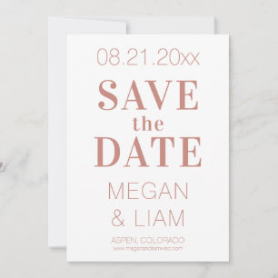 Save The Date Simple moderne indien rouge et blanc