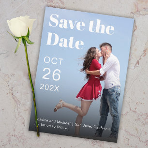 Save The Date Simple Moderne Photo et Typographie