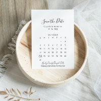 Simple noir et blanc Enregistrer le calendrier des