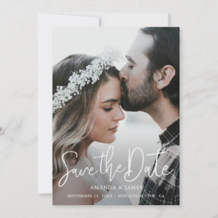 Save The Date Simple photo de Mariage rustique moderne
