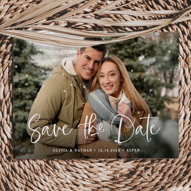 Save The Date Simple photo rustique (Créateur téléchargé)