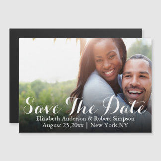 Save The Date | Simple Photo Template Magnetic Invitation
